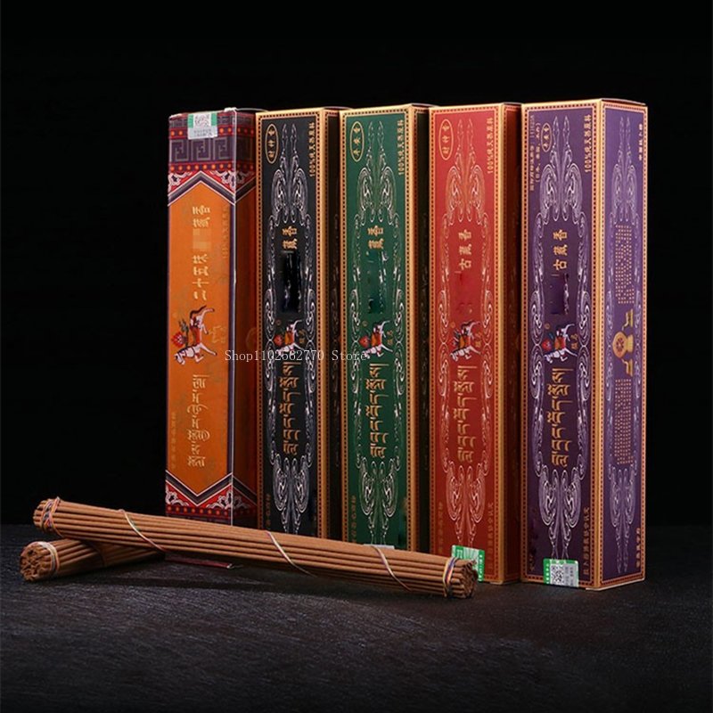 Smokeless Incense Stick - 4 Bundel/Kotak Dupa Tibet Kuno Tibet/Jipin