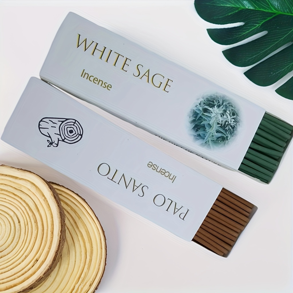 Smokeless Incense Stick - 65/130 Buah Batang Dupa Sage Putih,